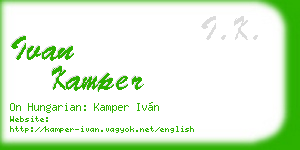 ivan kamper business card